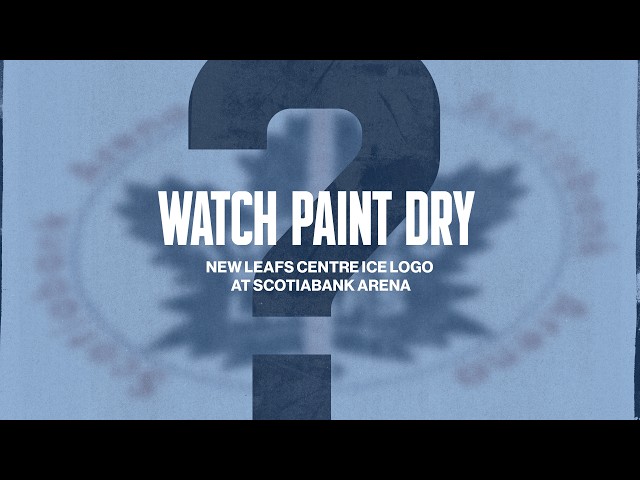 LIVE: Watch Paint Dry - Toronto Maple Leafs centre ice logo installation