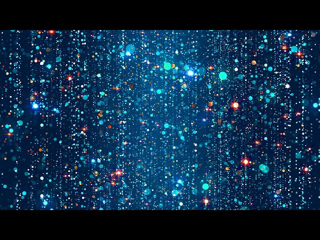 4K Screensaver | Blue & Gold Particles Falling– Psychedelic VJ Loop (No Sound)