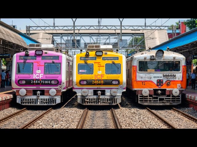 Back to Back Train Crossing Video at Crowded Uttarpara Station | Indian Railways