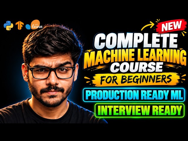 Complete Machine Learning Course For Beginners | EASIEST Production Ready ML Roadmap | ML COURSE