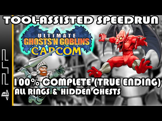 [TAS] Ultimate Ghosts'n Goblins - ULTIMATE MODE  in 01:05:36 "True Ending"  (Sony PSP)