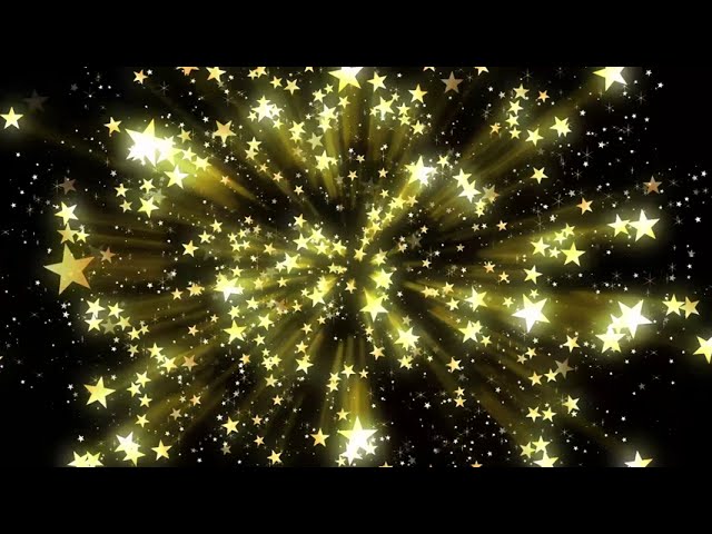 Golden Stars Burst Background | No Copyright Motion Graphics Loop | Abstract Motion Video Footage