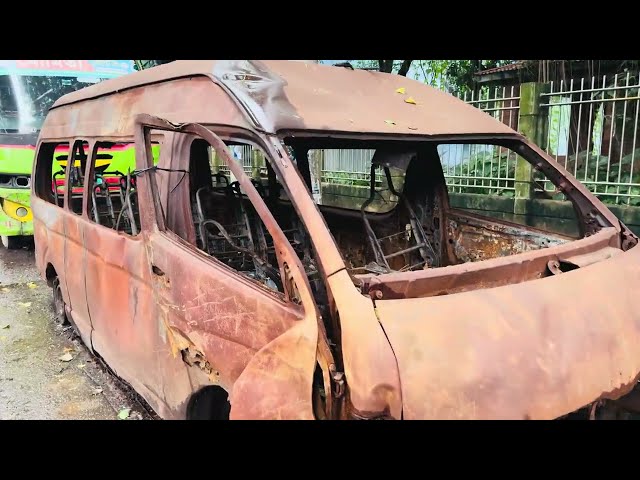 The Skeleton of an Old Vehicle | Royalty free stock video footage - No copyright | 4K