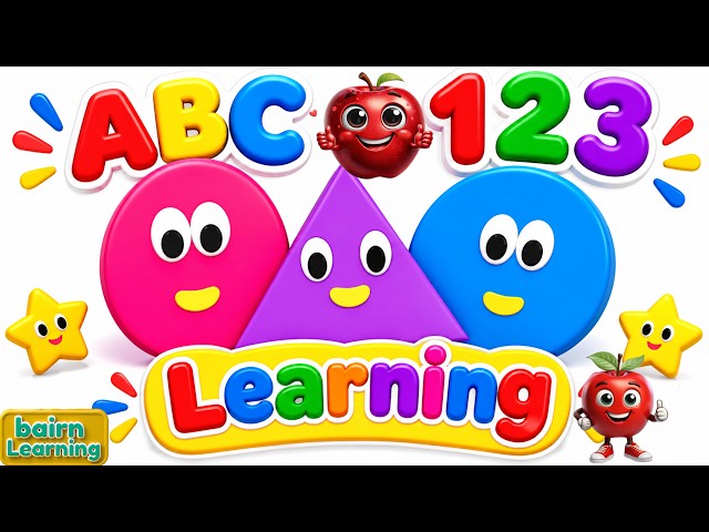Toddler Learning Videos For 5 Year Olds | ABCs, 123s Shapes, and Nursery Rhymes
