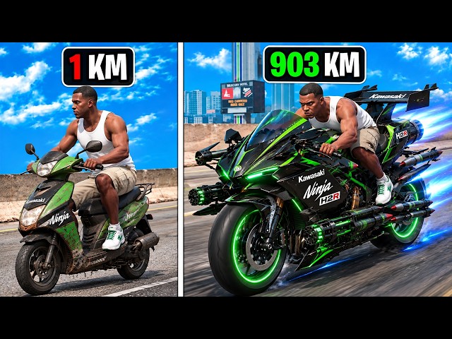 Every Time I Crash, My KAWASAKI Bike Upgrades in GTA 5