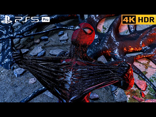 (PS5 PRO) Venom takes over Spiderman to Fight Kraven | 4K HDR |