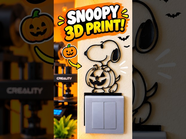 You need this 3D printed Snoopy for Halloween! 👻 #diy #snoopy #halloween