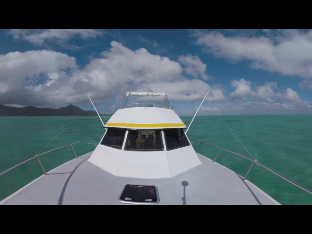 Sailing On A Yacht Off The Coast Of Mauritius