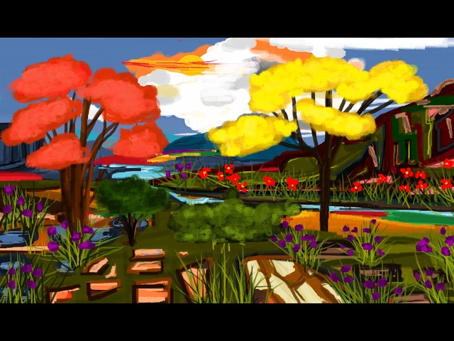 BEAUTIFUL LANDSCAPE PAINTING // DIGITAL PAINTING// NATURE PAINTING// COMPUTER PAINT