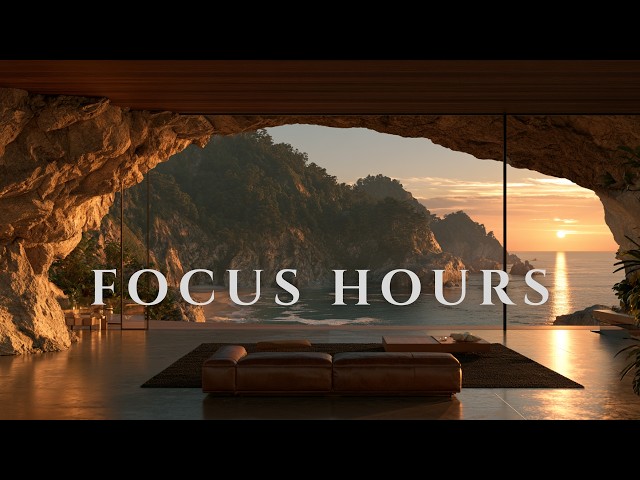 Oceanfront Lodge Ambience | Calm Ambient Music for Deep Concentration, Writing & Mental Clarity