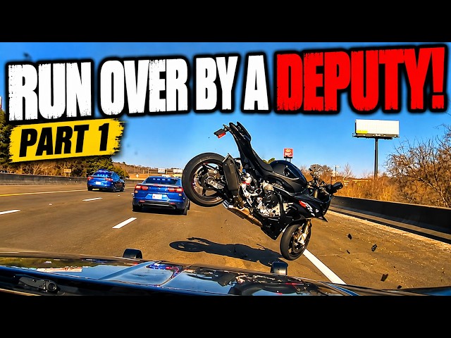 GSP Camaro Joins Motorcycle Chase... Rider Gets RUN OVER By Deputy!