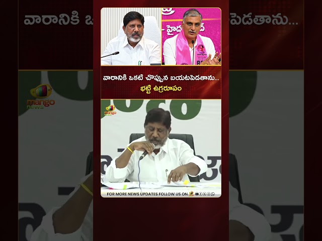 వారానికి ఒకటి చొప్పున బయటపెడతాను... భట్టి ఉగ్రరూపం | #BhattiVikramarka | #HarishRao | #YTShorts