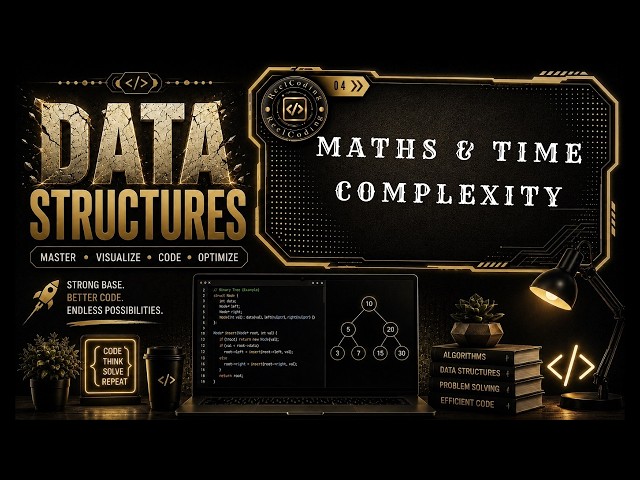 Maths for DSA & Time Complexity 🚀| Big O Notation Explained | Complete DSA Course