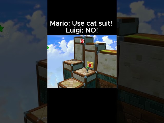 Luigi Skips the Cat Suit in Super Mario 3D World #mario #nintendoswitch #nintendo