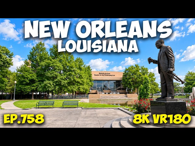 Legends in Bronze: Louis Armstrong Park Art New Orleans ep.758 #8k #vr180 #3d #travel