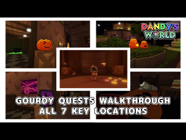 GOURDY'S QUEST WALKTHROUGH: ALL 7 KEY LOCATIONS!! - Roblox | Dandy's World