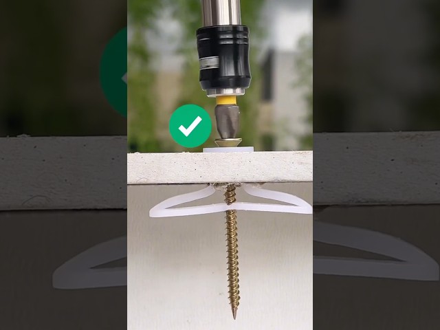 Learn This Smart Way to Set a Screw in a Wall 👍 #craft #handmade #skills