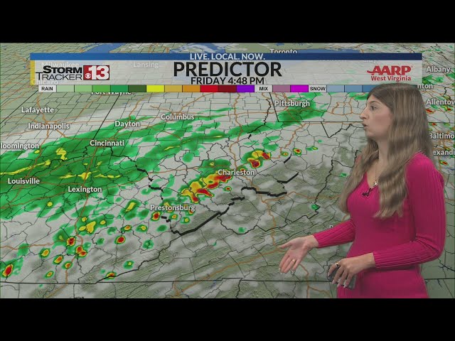 Cold front brings showers/storms today and cooler weather for the weekend