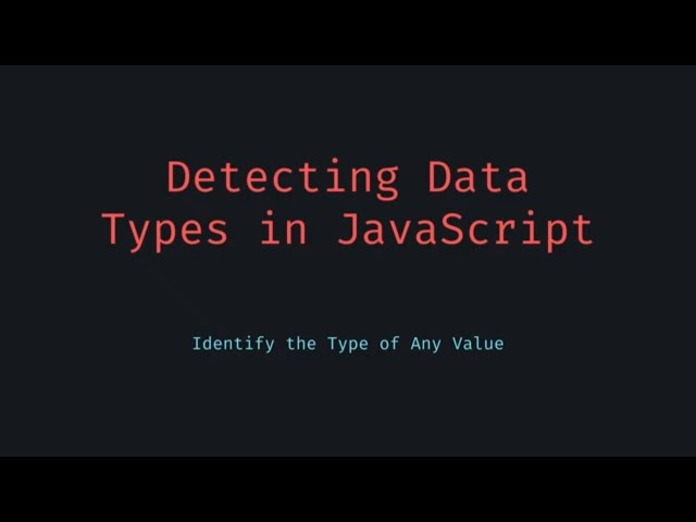 What Type Is It Identify JavaScript Data Types Like a Pro!