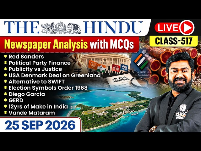 The Hindu Analysis - 25th September | The Hindu Newspaper Today with MCQs | Aasim Sir