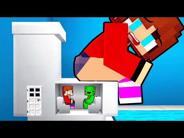 JJ and Mikey Built a SECRET HOUSE Inside JJ's Wife TOILET in Minecraft - Maizen