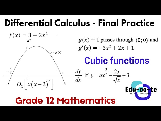 Differential Calculus & Cubic Functions (part 1) | Final Exam Preparation 2026 Grade 12 Mathematics