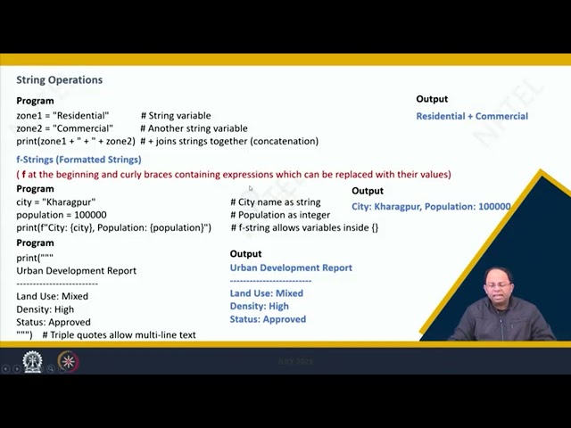 Lecture 17 : Python Part 1 #swayamprabha