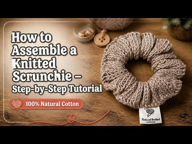 How to Assemble a Knitted Scrunchie | Step-by-Step Tutorial | 100% Cotton