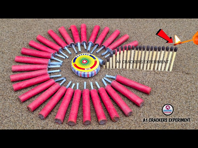 Plenty Diwali Bijali Crackers And Big Chakri Vs Matchstick Chain Reaction Dominos 😱|