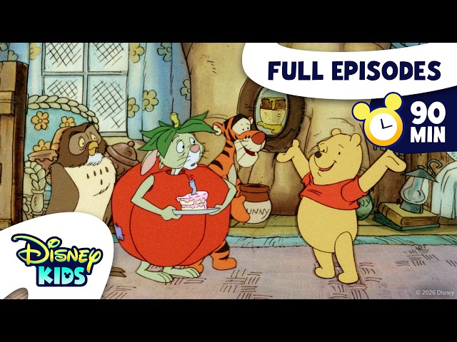 Celebrate Winnie the Pooh 🍯🥳 90 Min Full Episode Marathon! | @disneykids