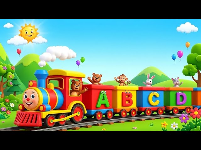 ABC Alphabet Train Adventure 🚂 | Learn A to Z with Fun | ABCD for Kids #Kidsvideo #cartoon #ALFABATE