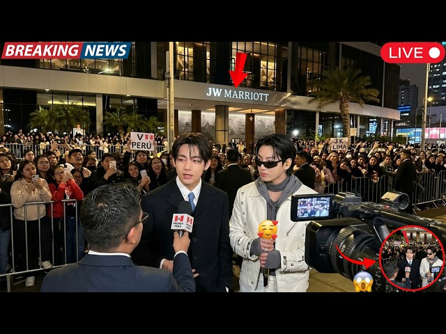 🚨 1 MINUTE AGO: BTS HOTEL SWARMED IN LIMA😱Kim Taehyung Sends ARMY Into a FRENZY!