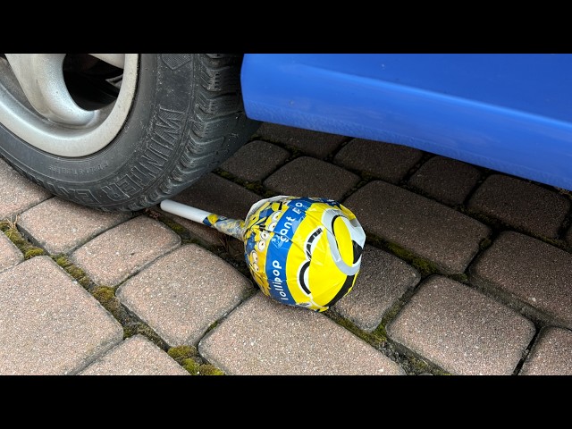 CRUSHING LOLLYPOP BY CAR! - Experiment