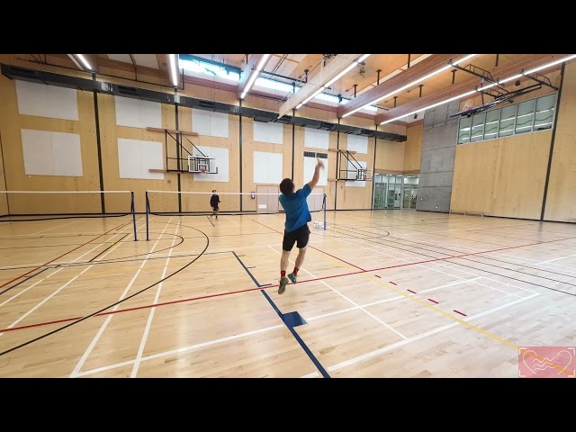 D#75 All start from the basics | 2-Player Badminton Backhand Corner Footwork, Front Court Drills