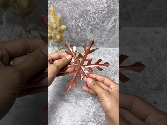 DIY Copper Brown Paper Snowflake | Easy Paper Craft Tutorial Part 20