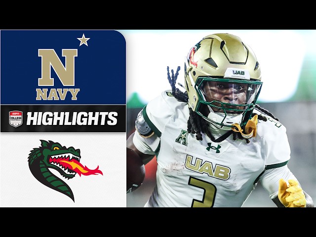 Navy Midshipmen vs. UAB Blazers | Full Game Highlights | ESPN College Football
