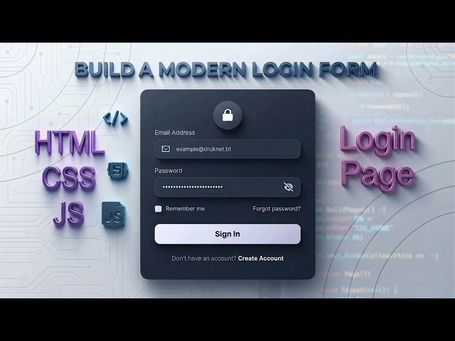 How to Create a Glassmorphism Login Form with HTML CSS & JavaScript