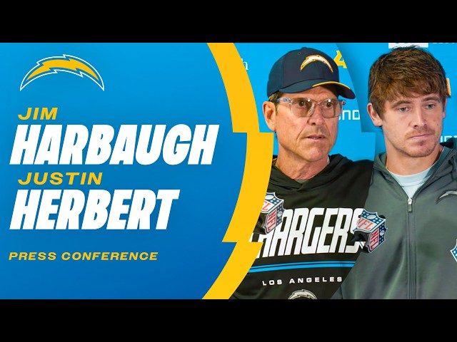 Jim Harbaugh & Justin Herbert Postgame Press Conference vs. Chiefs | LA Chargers
