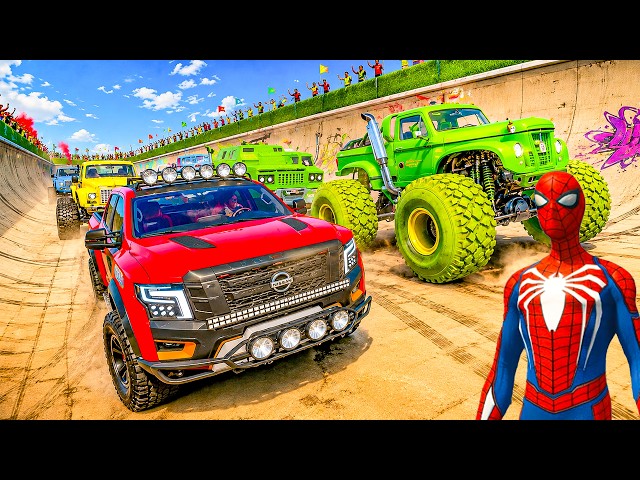 GTA V Fun Challenge  | GTA 5 Superman Car Stunt Race