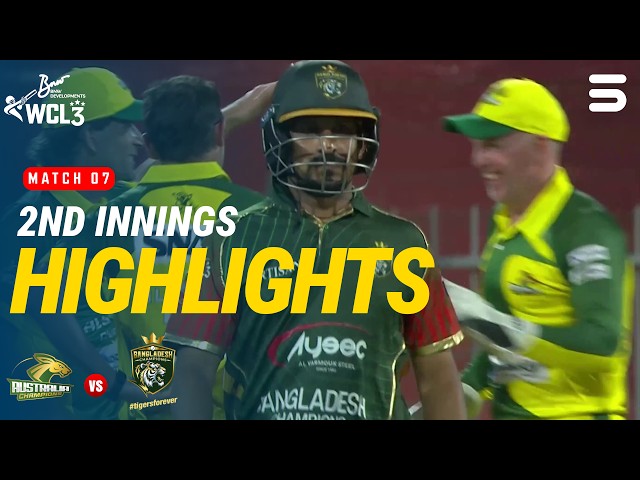 2nd Innings Highlights | Australia vs Bangladesh | M7 | World Championship of Legends 2026 | M9O1H