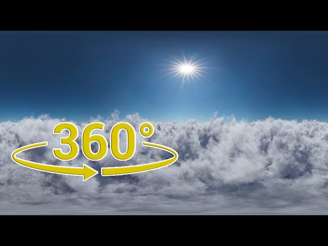Flying in the Clouds 360 Panoramic 360 VR 6K Realistic Background Loop Footage