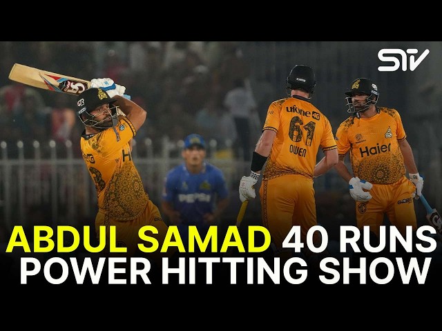 Abdul Samad 40 Runs Power Hitting Show Ball by Ball Action | HBL PSL X | M3O1T