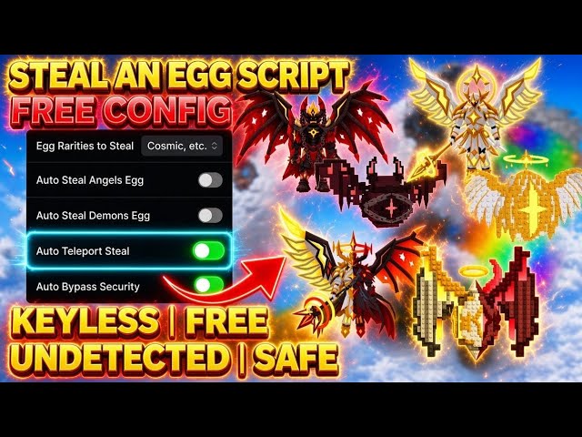 [NO KEY] Steal An Egg Script - FREE | Instant Steal Egg, God Mode, Teleport Steal, Auto Rift Event