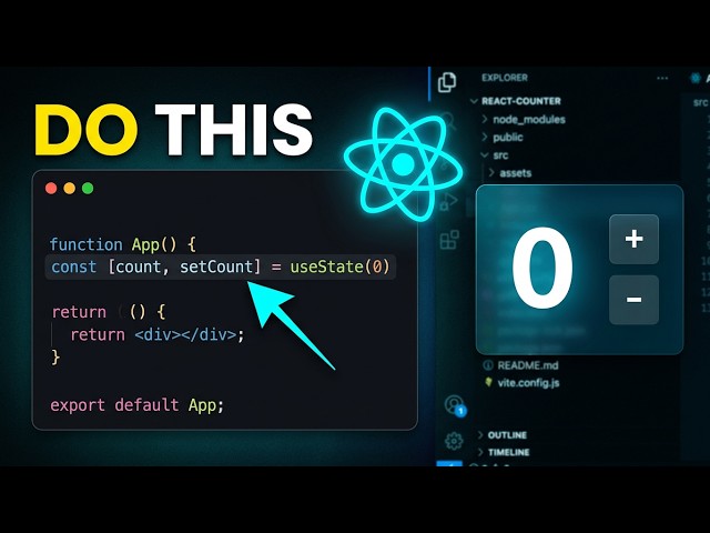 React useState Counter Tutorial | React Interview Question