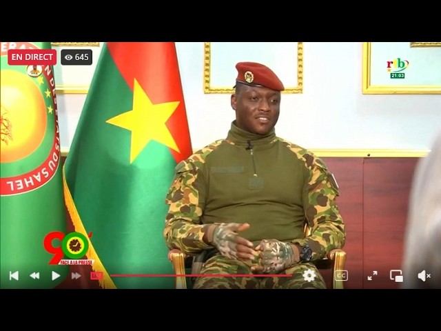 The President of Faso, Head of State, Comrade Captain Ibrahim TRAORÉ faces the press