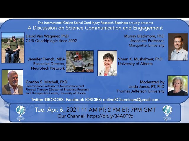 April 6 - Panel on Science Communication and Engagement