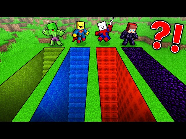 Maizen & Minecraft: Mikey and JJ Friends SUPERHERO Stairs Battle