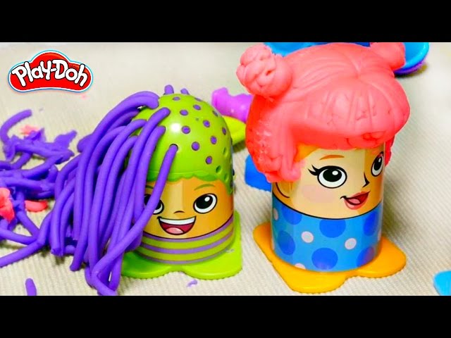Play-Doh hair salon. Pretend play beauty hair salon.