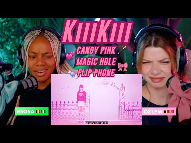 KiiiKiii 키키 'Candy Pink Magic Hole Flip Phone 나 어떡해' Stop Motion reaction