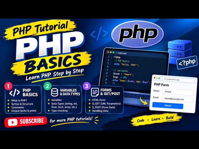 PHP Tutorial for Beginners | Learn PHP Basics Step by Step